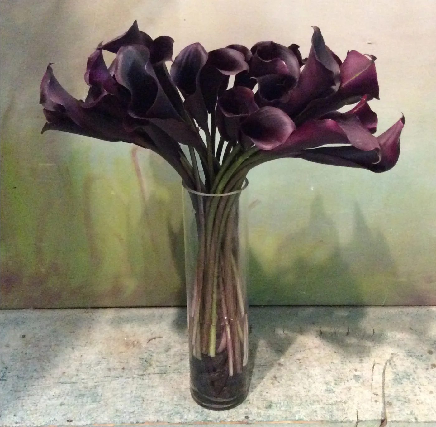 Striking Black Calla Lilies in a Bouquet
